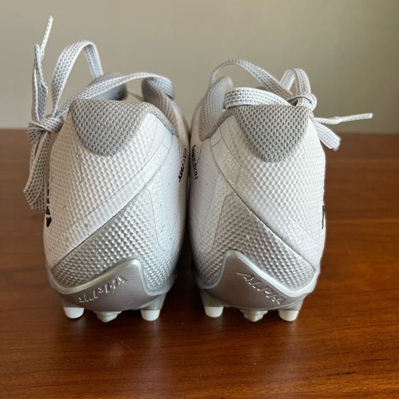 NIKE ALPHA PRO 2 TD WHITE SILVER 719930-101 FOOTBALL CLEATS size 10.5 no box - Picture 7 of 11